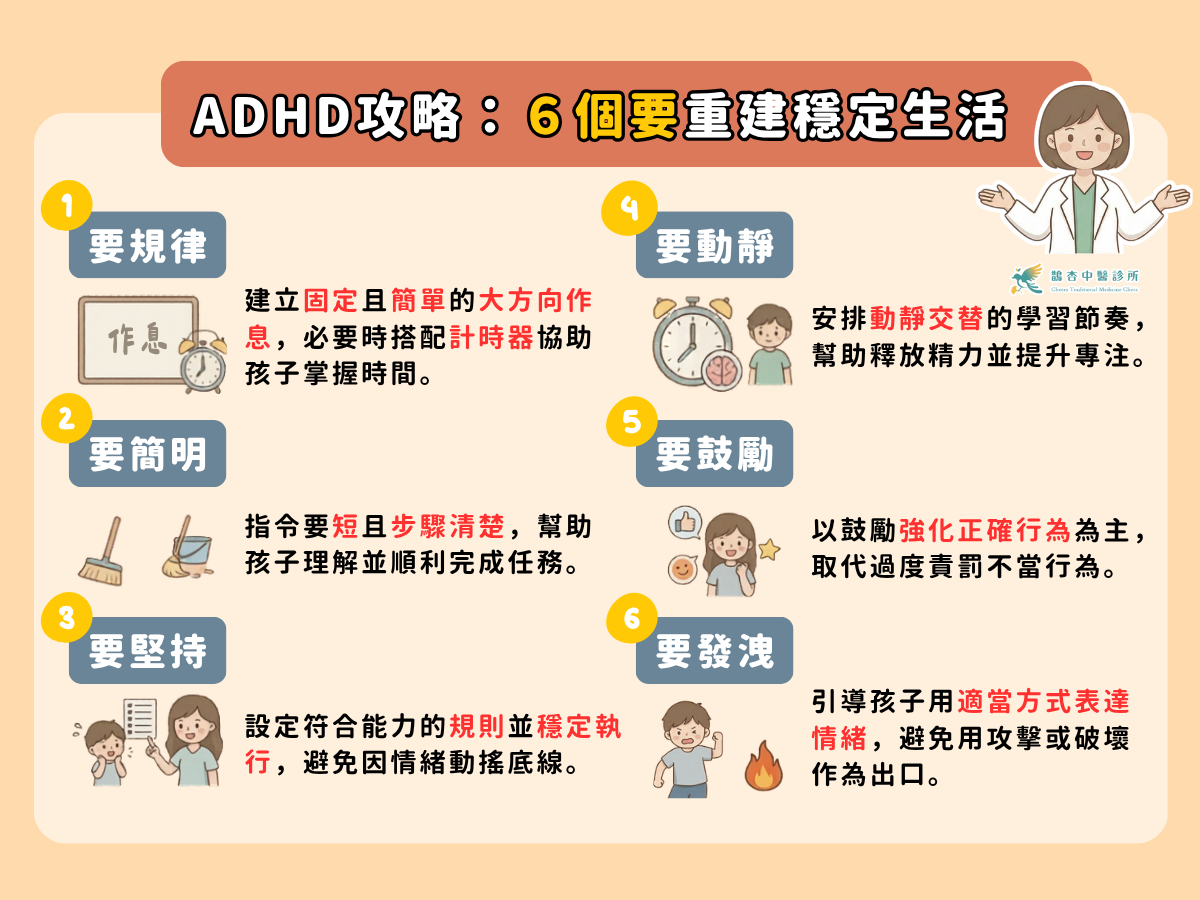 ADHD教養全攻略：6大原則幫助孩子穩定情緒與專注力