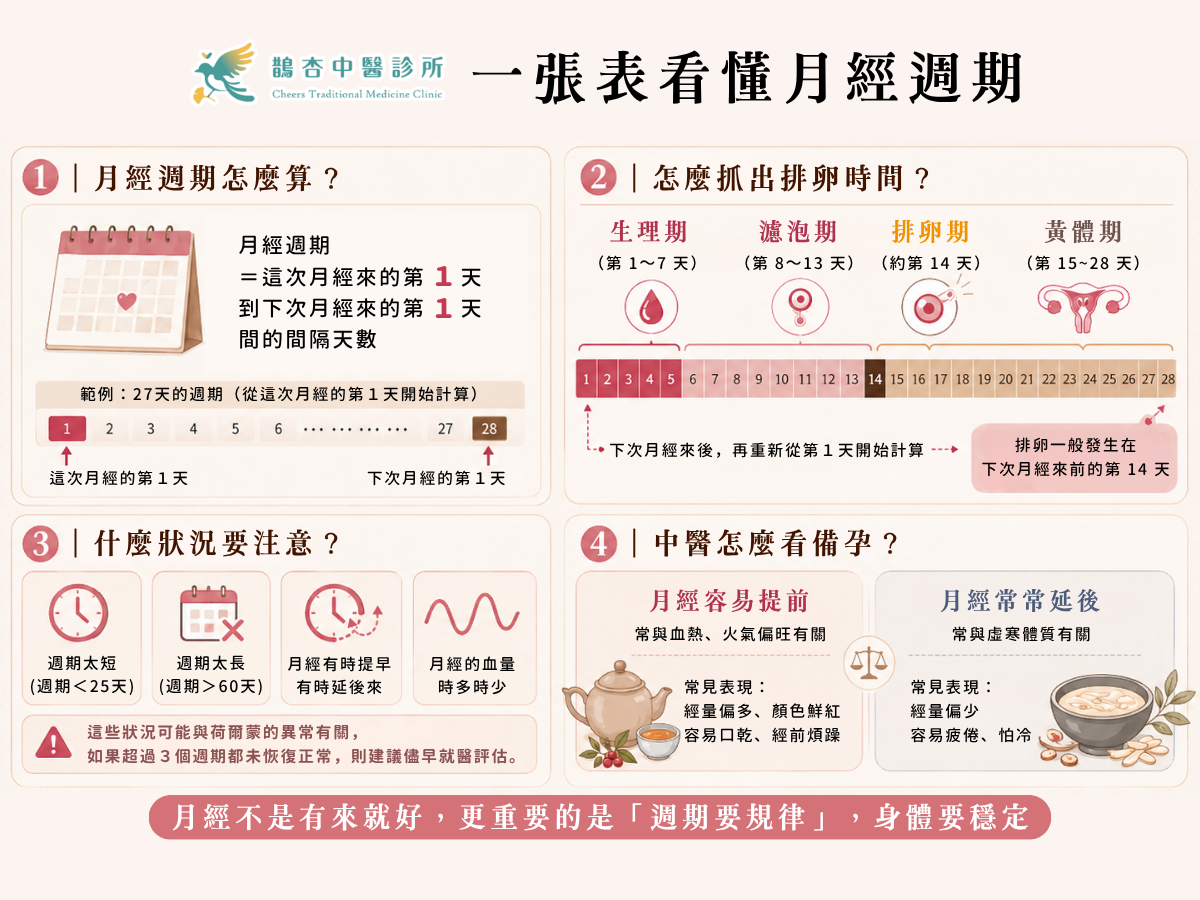 你的月經正常嗎？先從月經週期看懂身體狀態